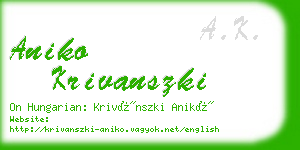 aniko krivanszki business card